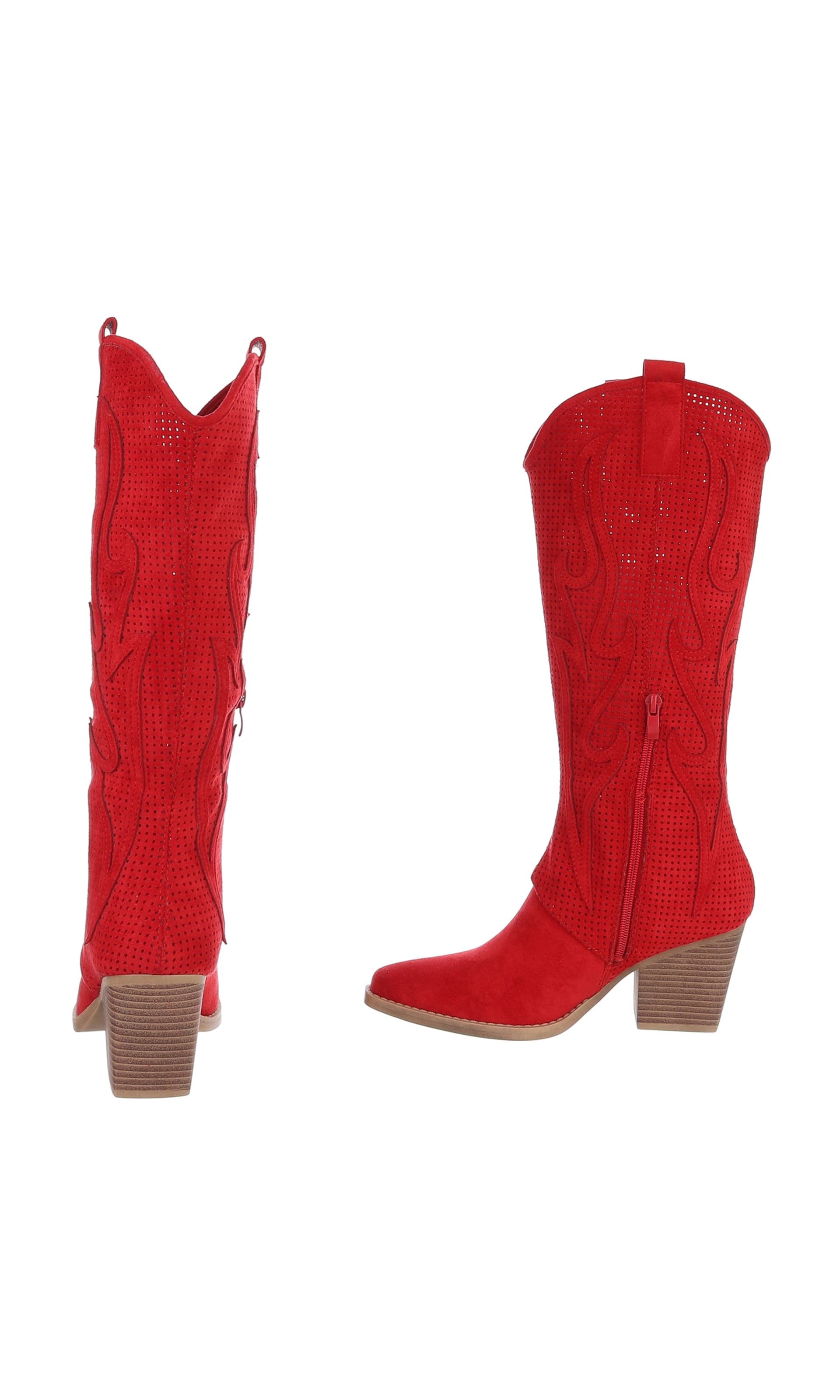 Ital-Design Cowboy Boots in Red