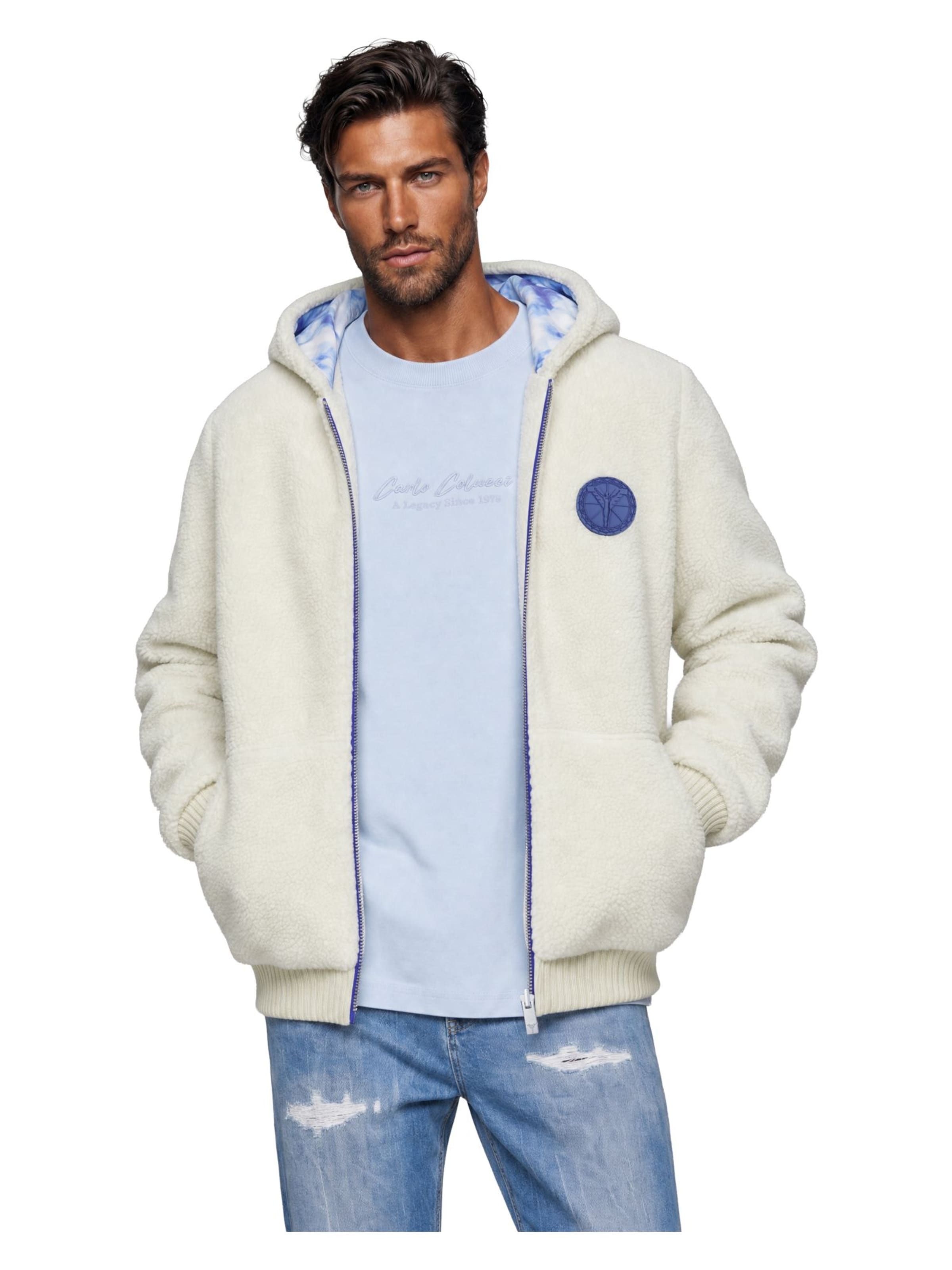 Carlo Colucci Tussenjas ' Fiorese ' in Blauw: voorkant