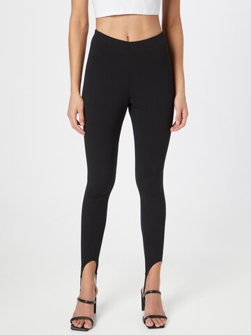 Missguided Skinny Leggings in Black: front