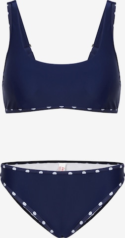 La V Bikini 'Bikini Mallorca' in Blauw: voorkant