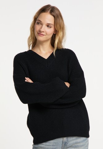 juoda DreiMaster Vintage Megztinis: priekis