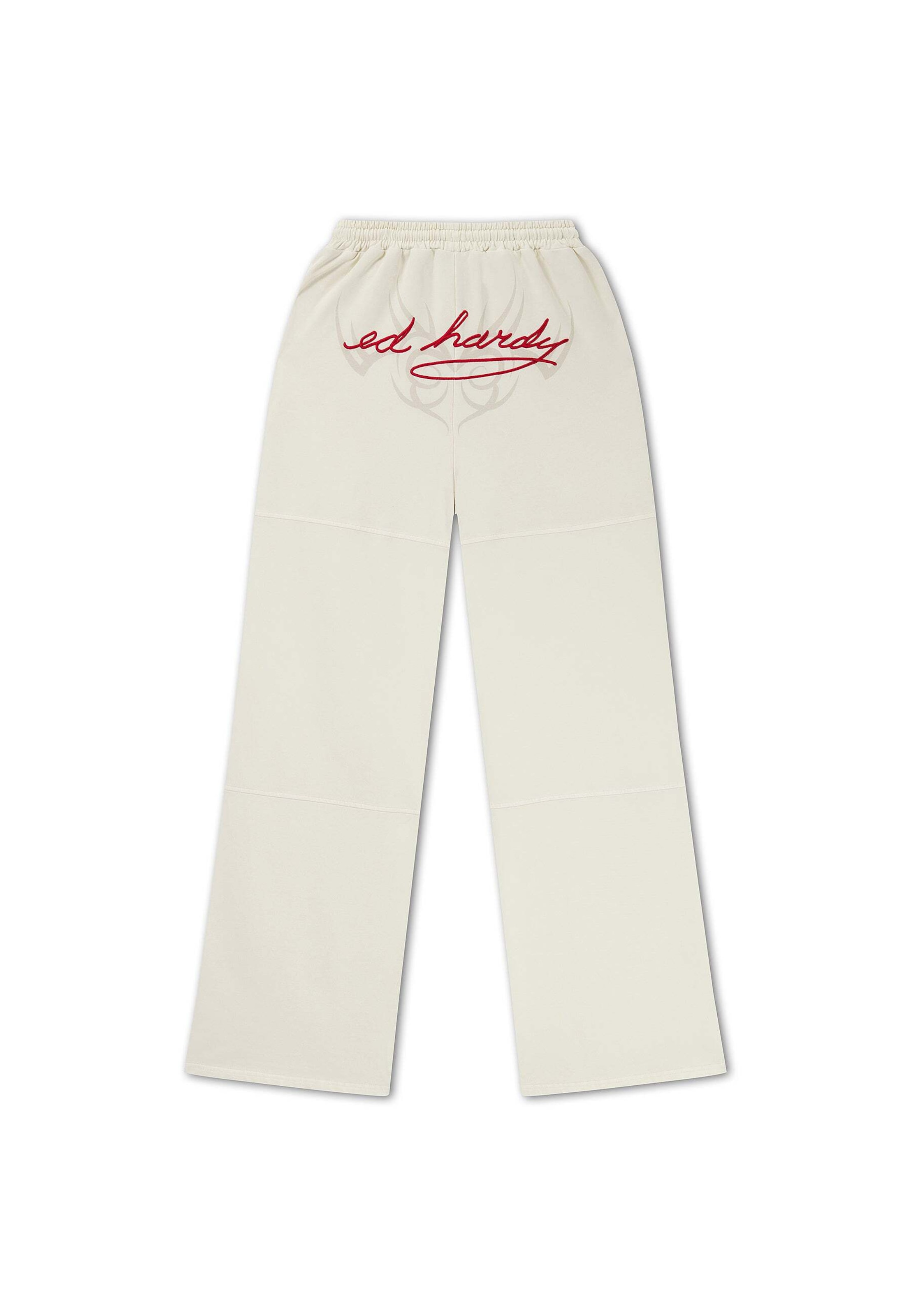 Ed Hardy - Pierna ancha Pantalón en beige
