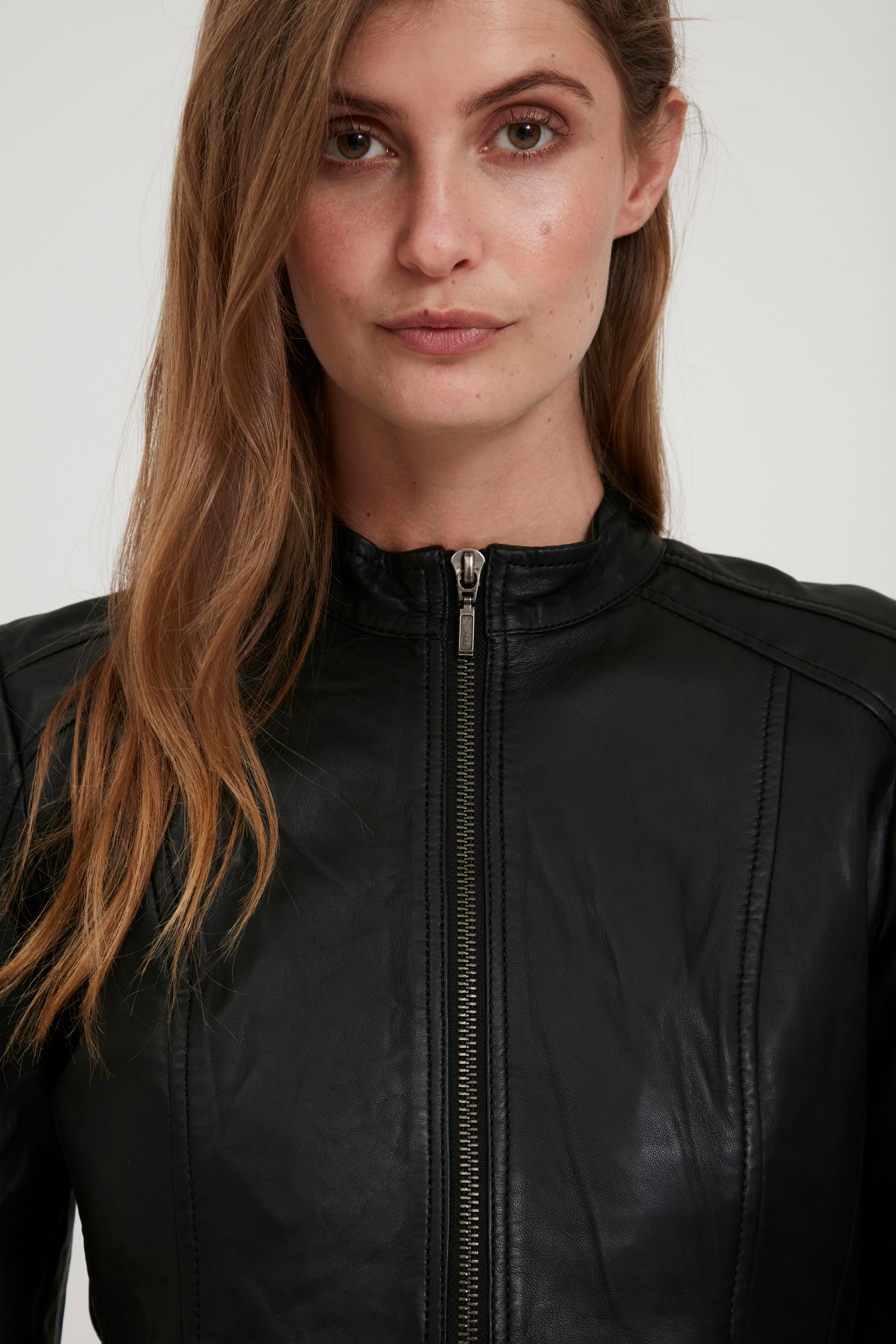 Fransa Lederjacke FRBALEATHER in Schwarz Fransa Lederjacke FRBALEATHER in Schwarz
