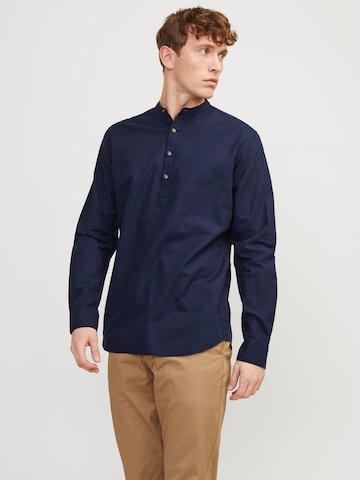 JACK & JONES Regular fit Button Up Shirt 'Summer' in Blue: front