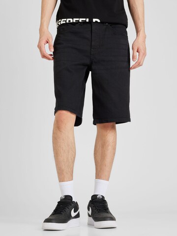 Springfield Regular Shorts 'RECONSIDER' in Schwarz: predná strana