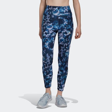 ADIDAS SPORTSWEAR Skinny Sportbroek in Blauw: voorkant