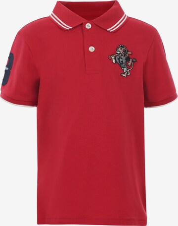 GIORDANO junior Poloshirt 'Retro Comic Style' in Rot: predná strana