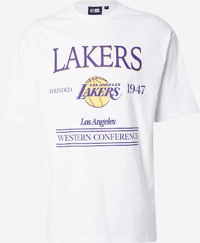 NEW ERA Majica 'NBA TEAM LOSLAK' u pastelno žuta / ljubičasto plava / crna / bijela, Pregled proizvoda