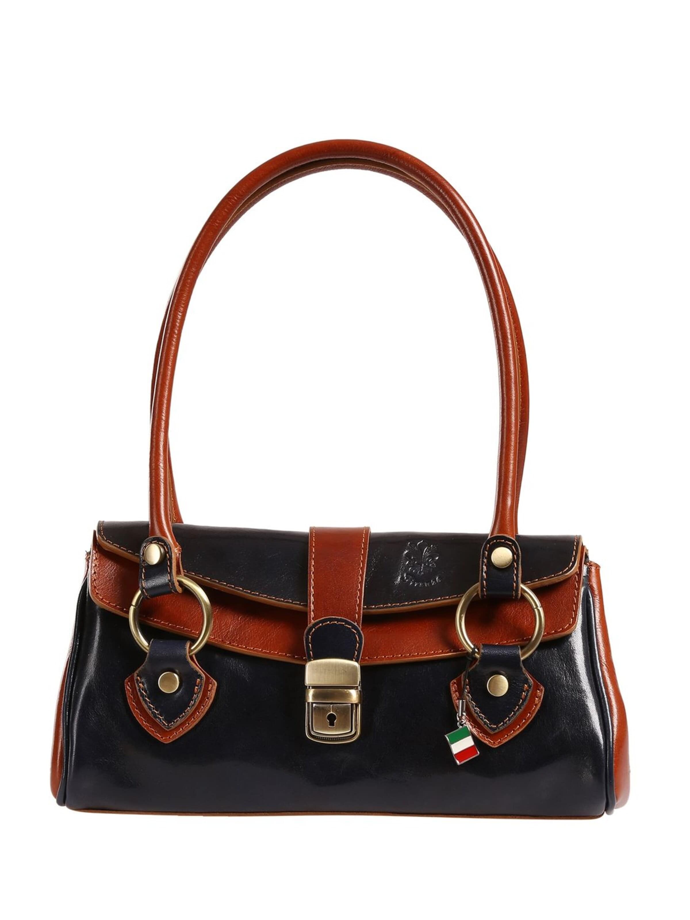 Borsa a spalla di Florence in blu: frontale