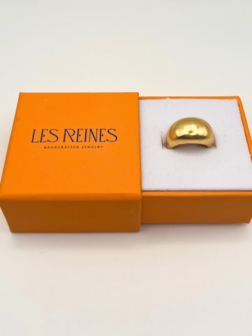 Les Reines Ring 'The Halo - Statement Adjustable Ring 24K Gold Plated' in Goud