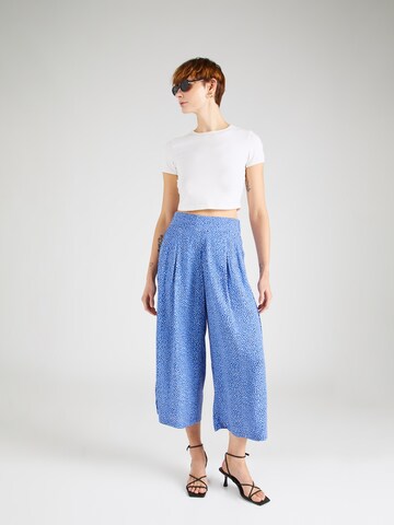 Marks & Spencer Wide leg Pleat-Front Pants in Blue