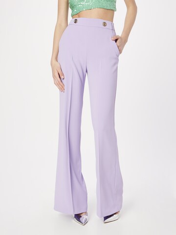 PINKO Wide leg Pleated Pants in Purple: front