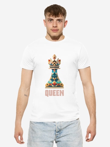 T-Shirt 'Queen' Cotton Prime en blanc : devant