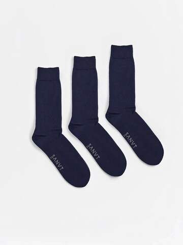 SANVT Socks 'The Crew Socks (3 Pack)' in Blue: front
