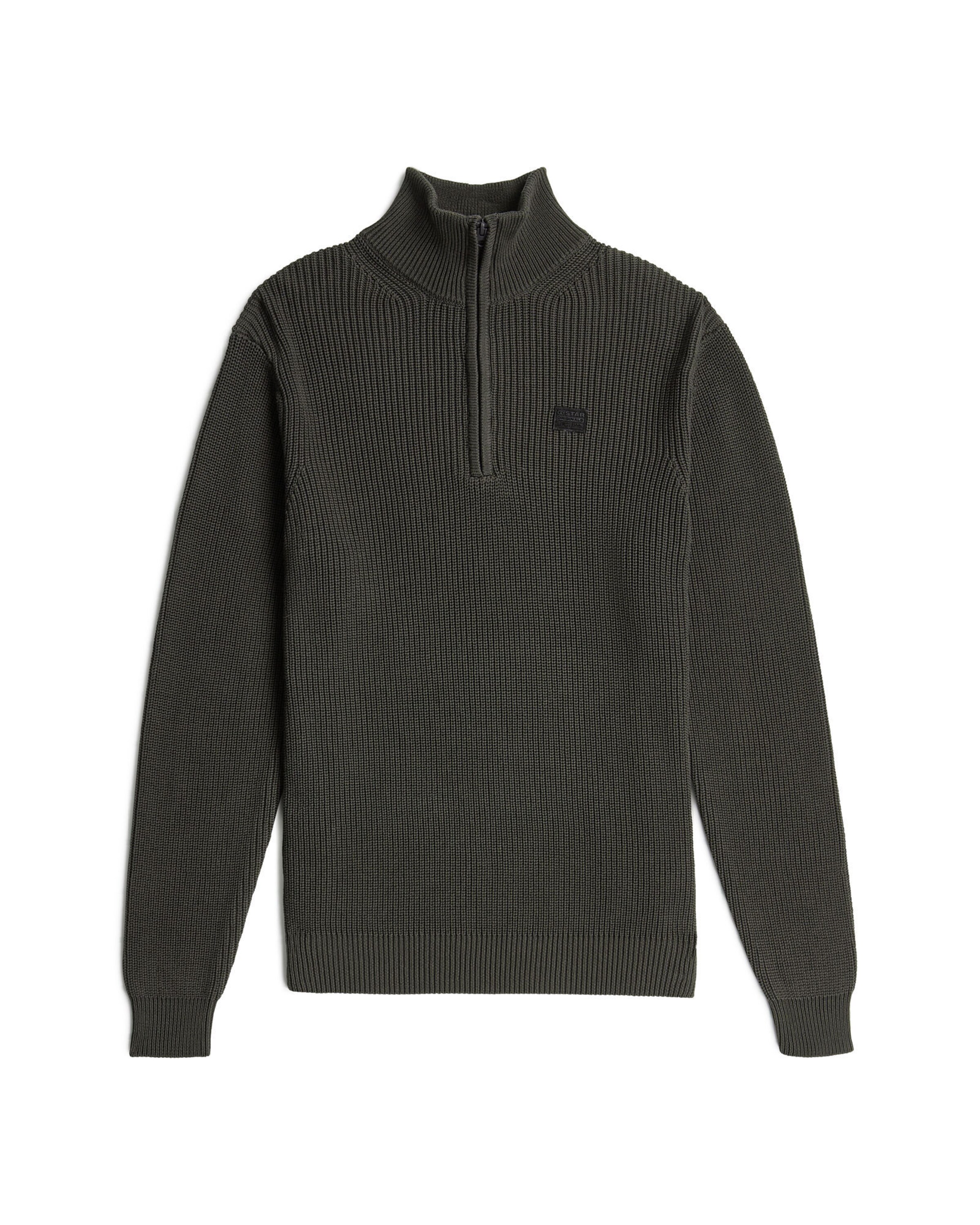 G-STAR Pullover 'Half Zip' in Schwarz: Vorderseite