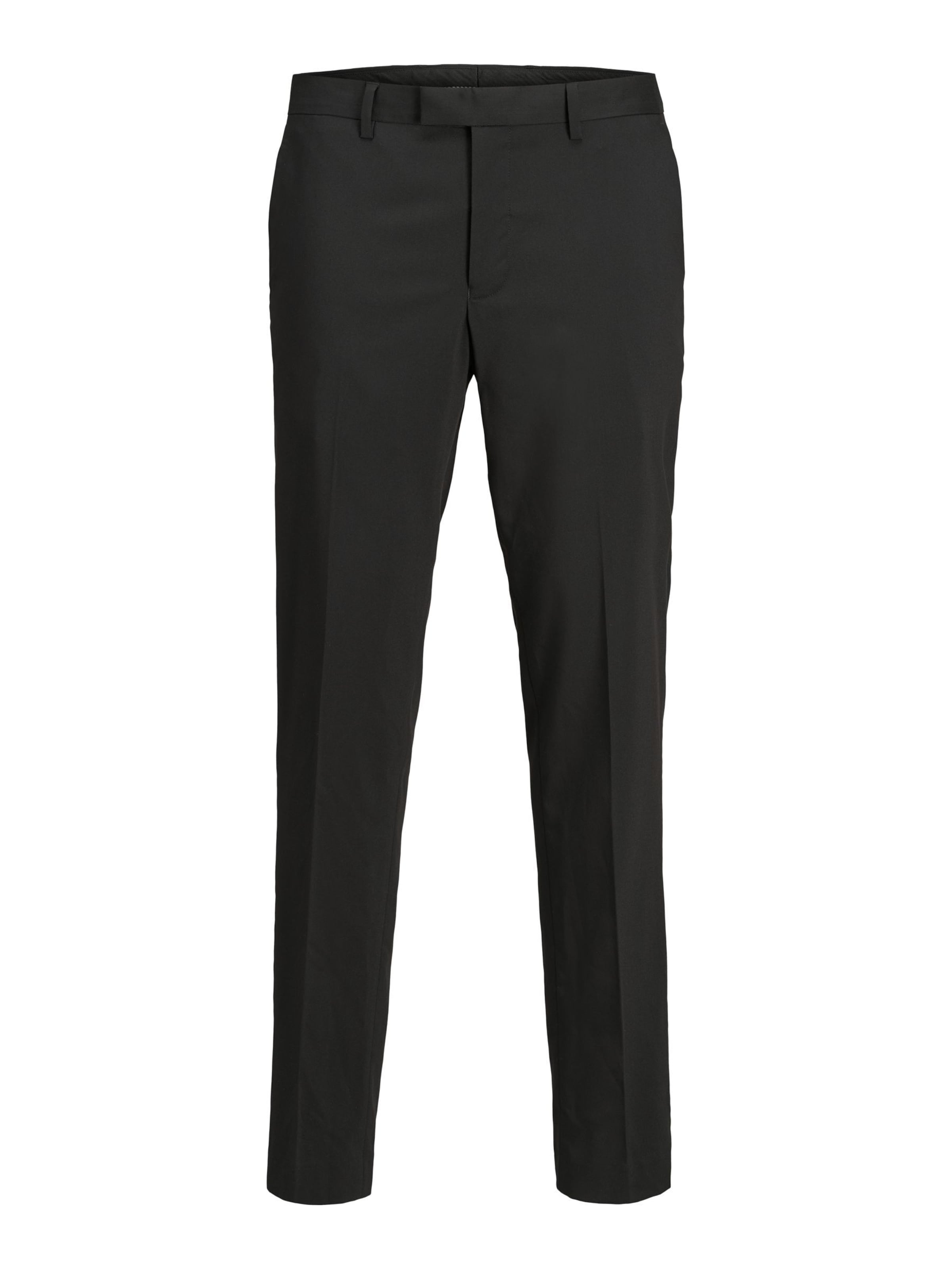 JACK & JONES Slim fit Pleated Pants 'JPRFranco' in Black: front