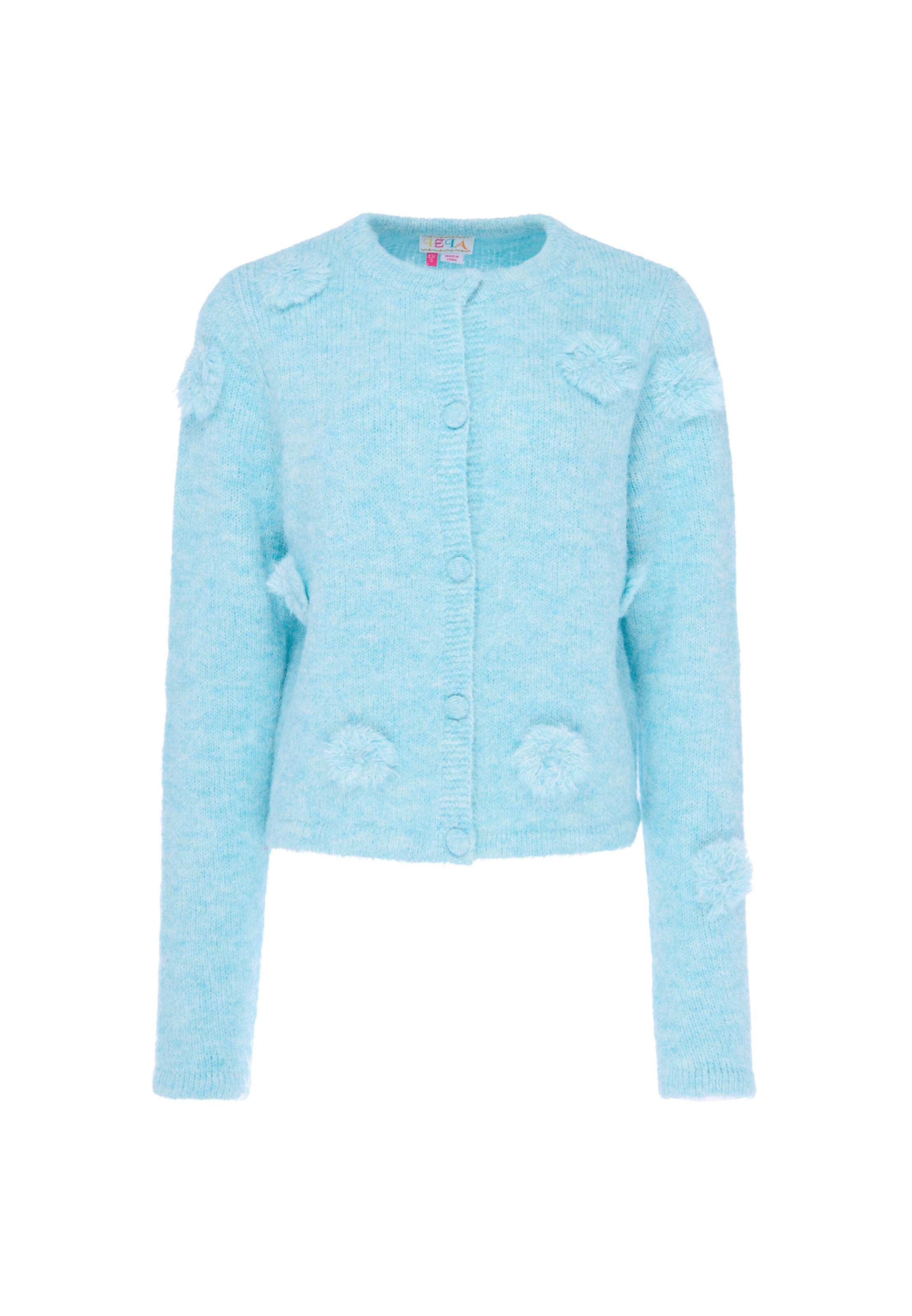 IZIA Knit Cardigan in Blue: front