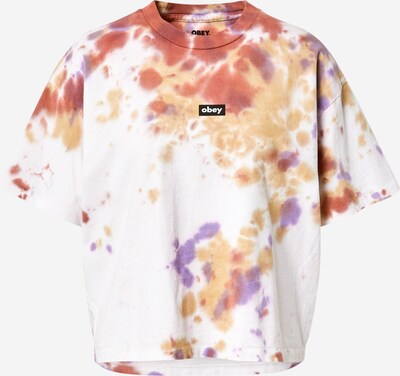 Maglietta Obey di colore rame / senape / lilla / bianco, Visualizzazione prodotti