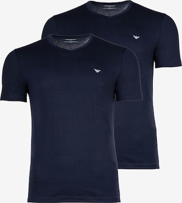 T-Shirt Emporio Armani en bleu : devant
