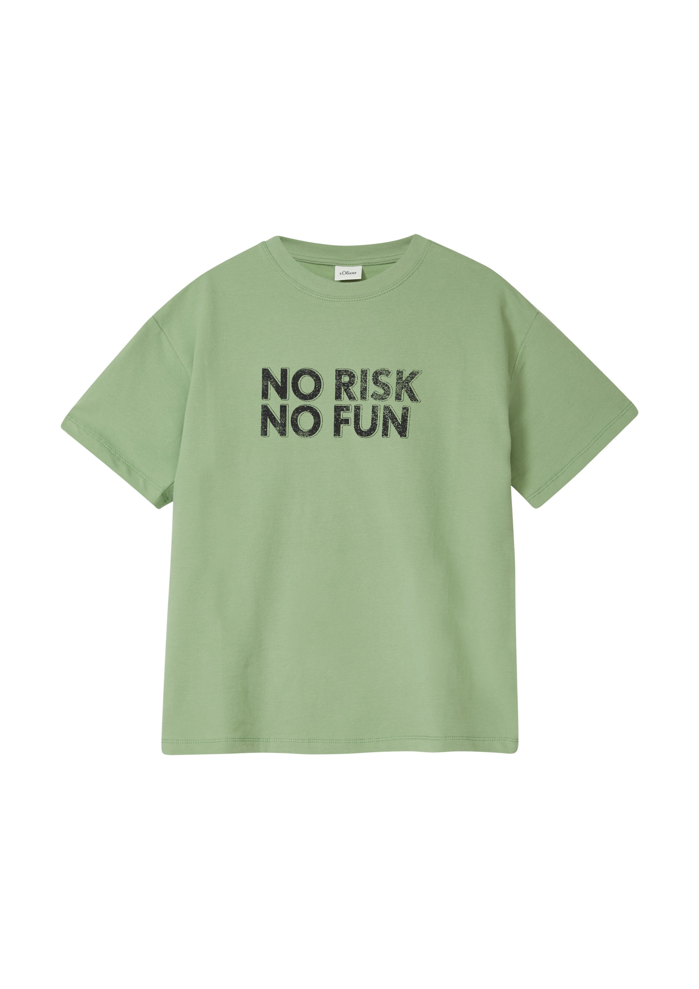 s.Oliver Sweatshirt in Groen: voorkant