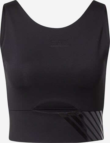 Bustier Soutien-gorge EA7 Emporio Armani en noir : devant