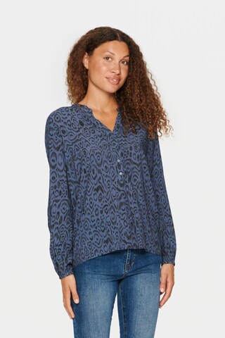 SAINT TROPEZ Blouse 'Eda' in Blauw: voorkant