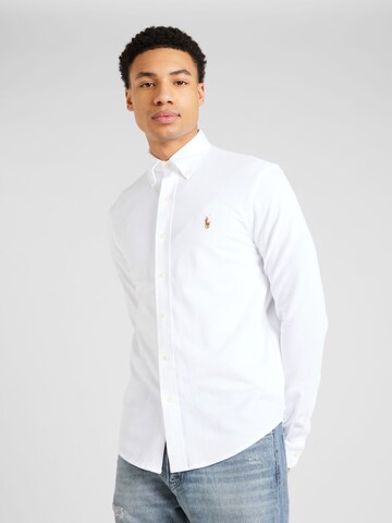 Coupe regular Chemise Polo Ralph Lauren en blanc : devant