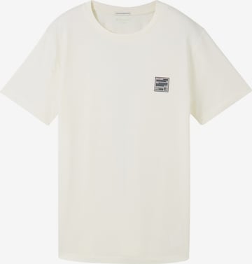 T-Shirt TOM TAILOR en blanc : devant