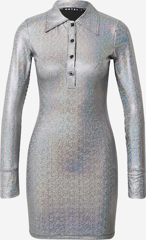 Motel Shirt Dress 'Jevina' in Silver: front