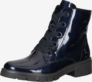 ARA Lace-Up Ankle Boots in Blue: front