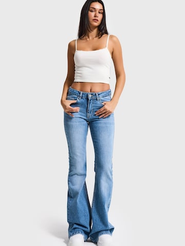 IT'S BASIC Flared Jeans 'FLARE MID RISE JEANS' in Blue