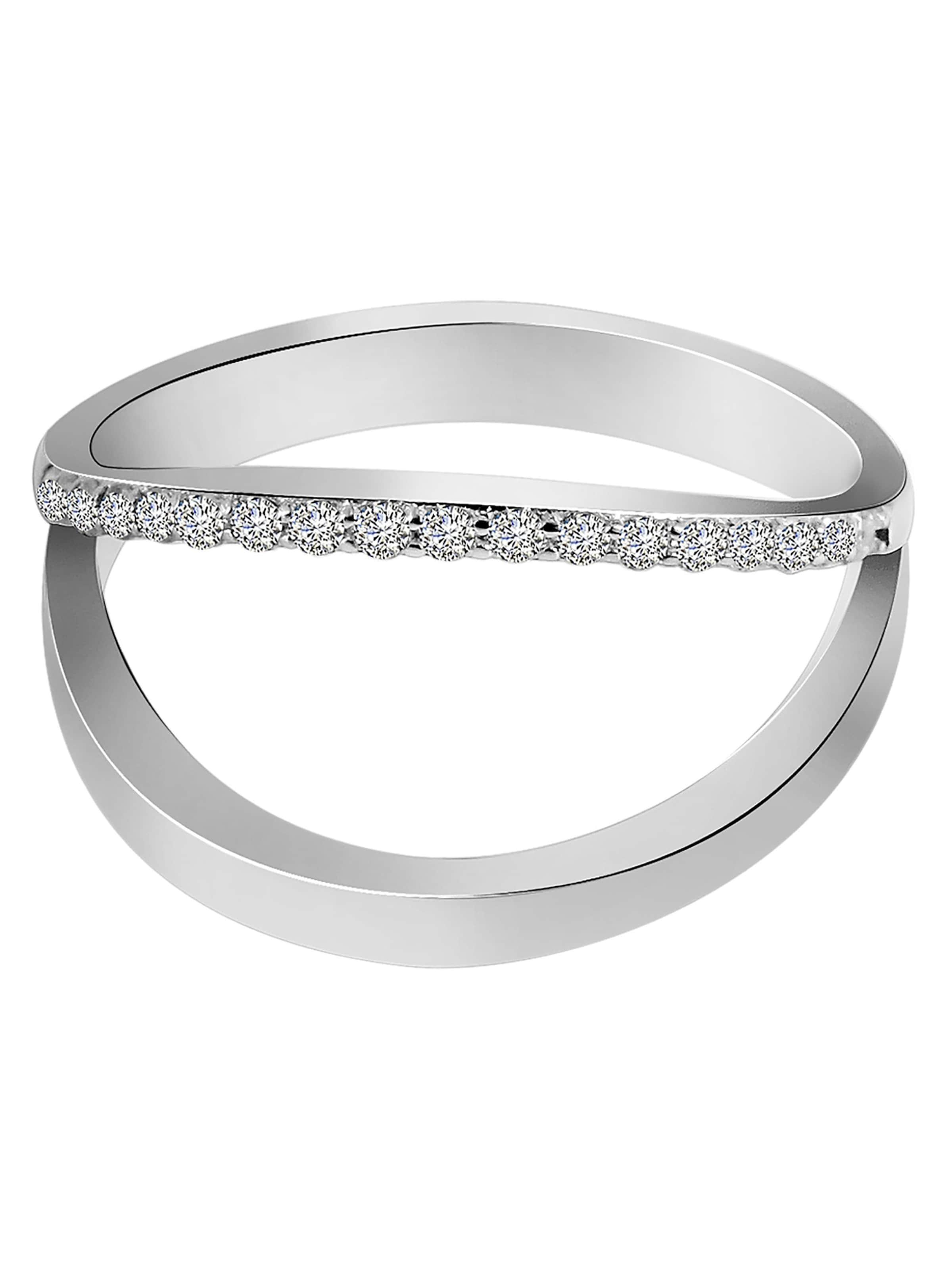 Akzent Ring 'Jannike' in Silver: front