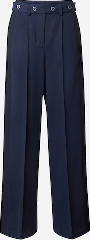 3.1 Phillip Lim - Pierna ancha Pantalón de pinzas en azul: frente