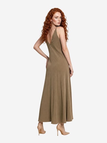 I AM Jurk 'Abito Scivolato in Raso di Viscosa  84107V47' in Goud