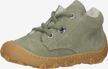 Pepino First-Step Shoes in Green: front