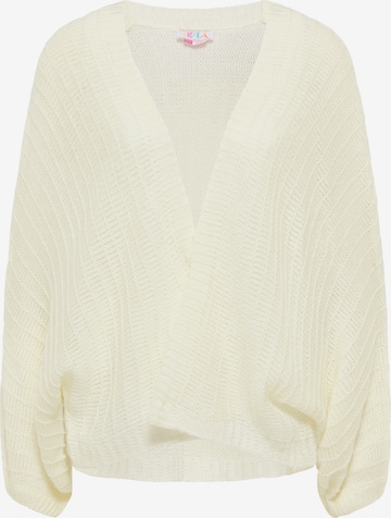 IZIA Knit Cardigan in White: front