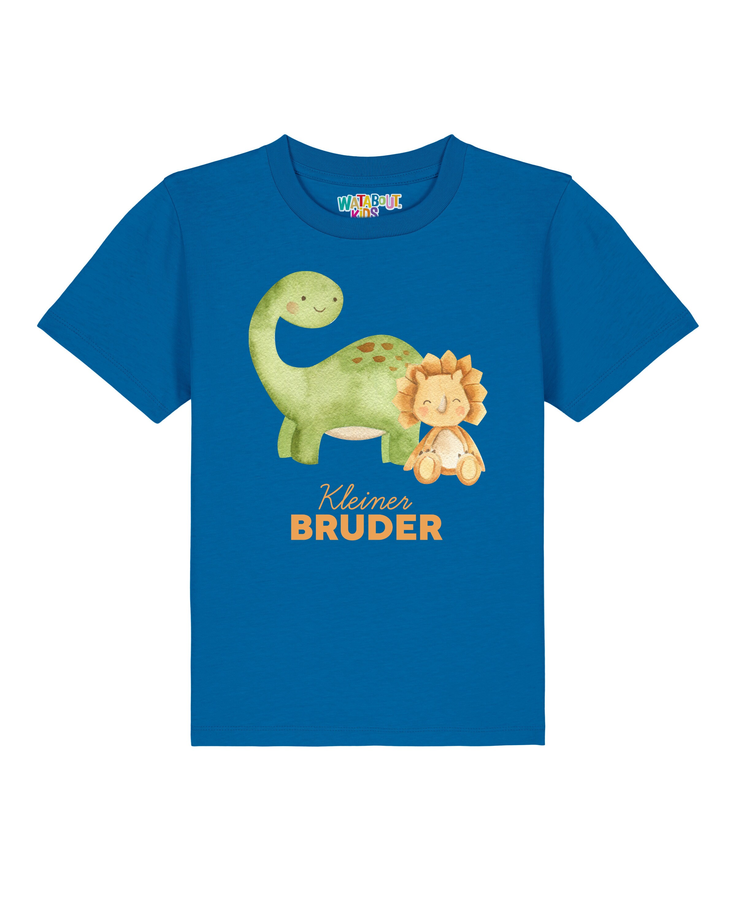 watabout.kids Shirt 'Dinosaurier 06 Kleiner Bruder' in Blue: front