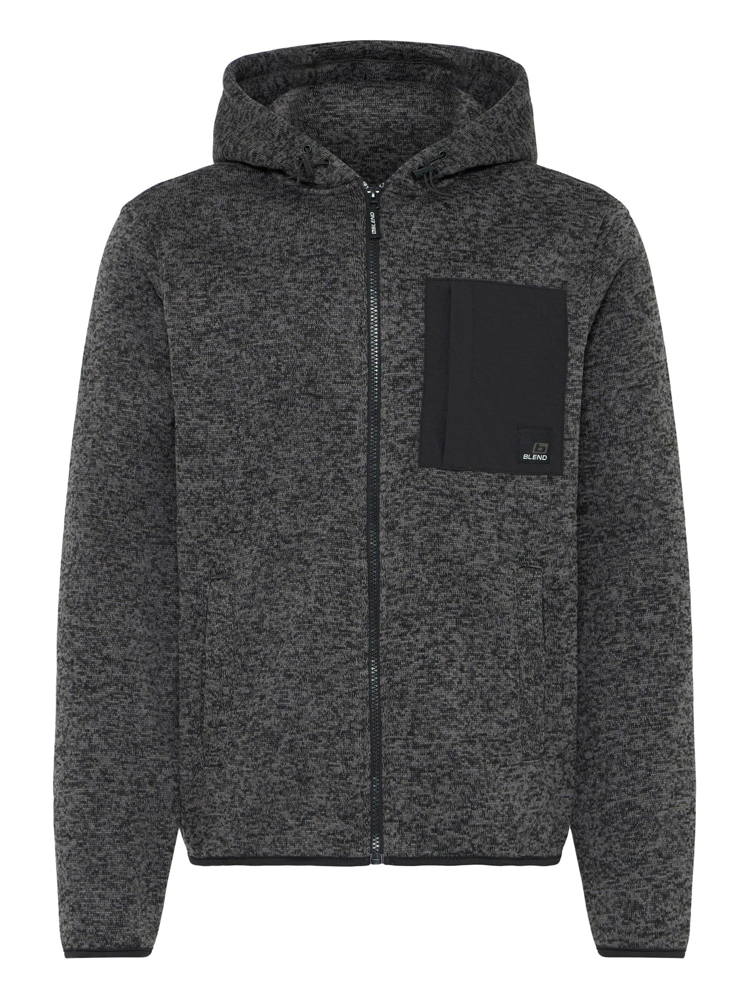 BLEND - Casaco de velo ' BHMMelfex ' em cinzento: frente