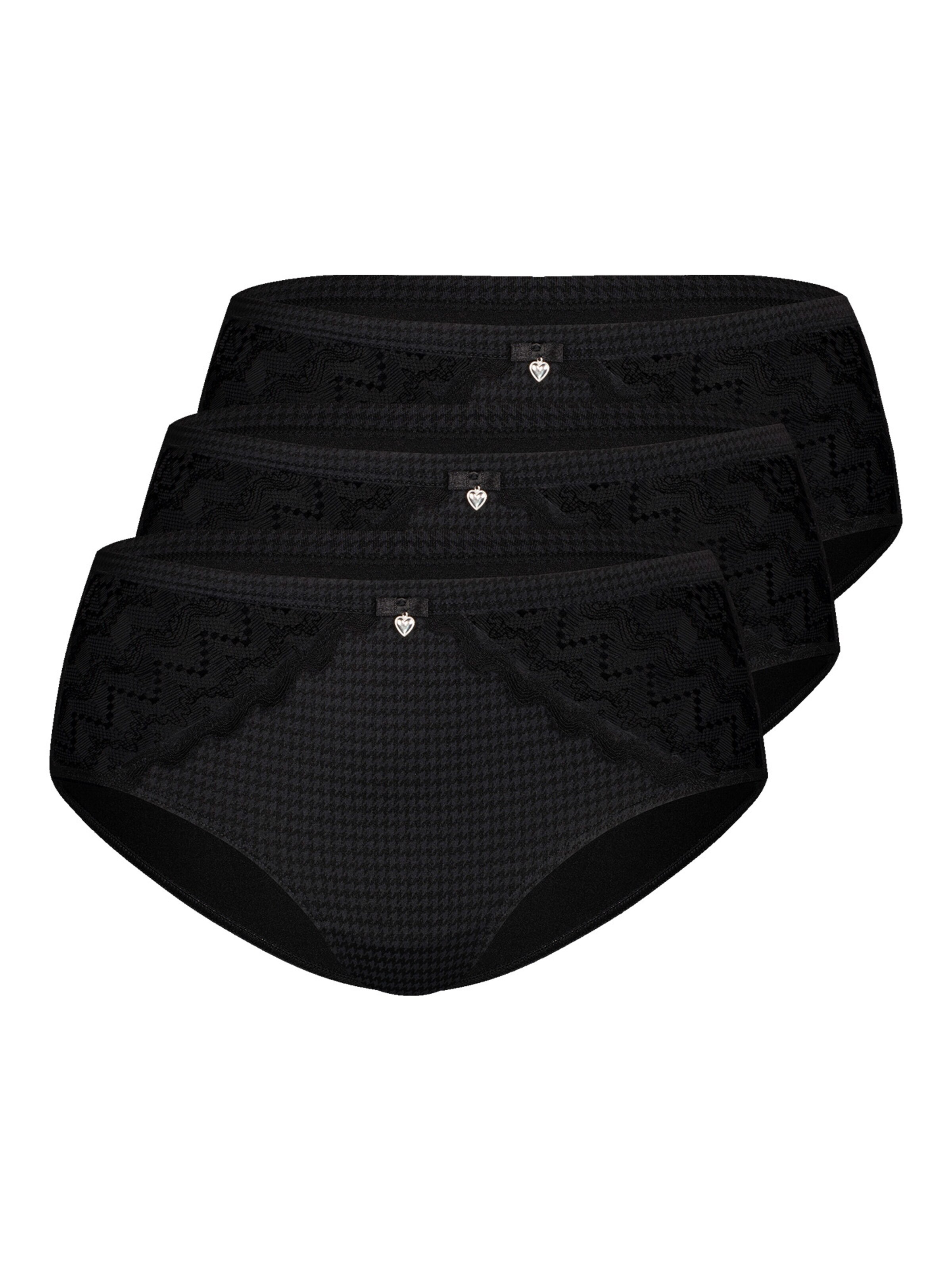 sassa Boyshorts 'Beautiful Classic' in Black: front