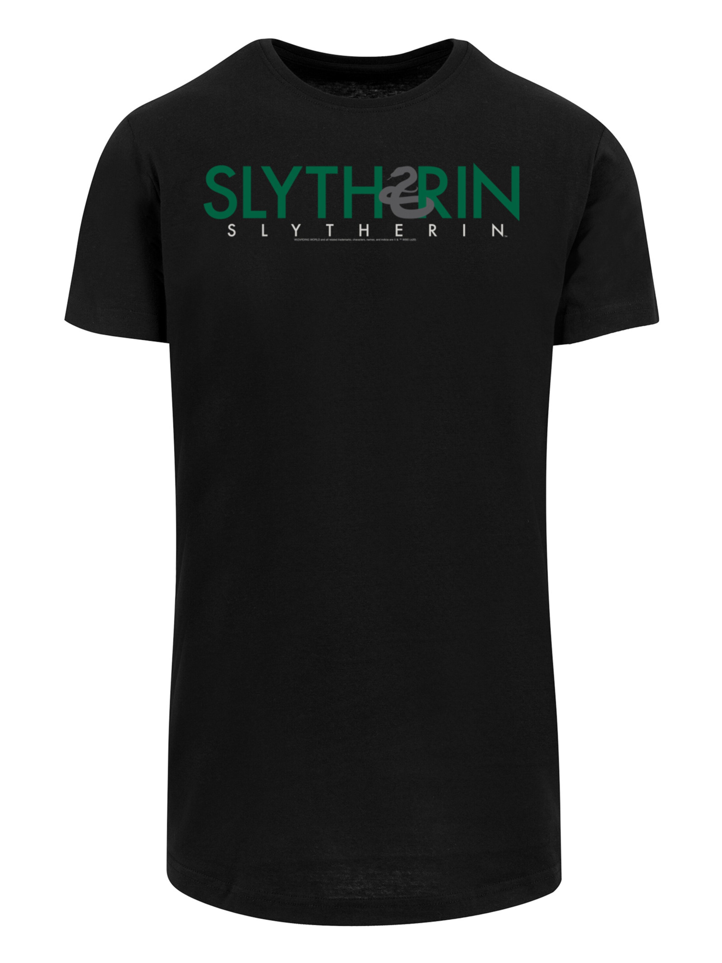 Maglietta 'Harry Potter Slytherin' di F4NT4STIC in nero: frontale