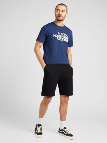 Tricou 'WOODCUT DOME' de la THE NORTH FACE pe albastru