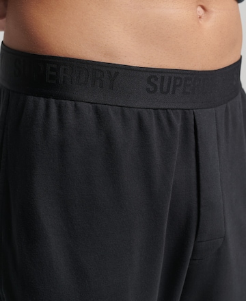 Superdry Normální Kalhoty – černá