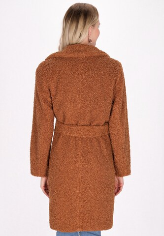 IZIA Between-Seasons Coat in Brown