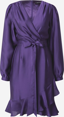 Robe de cocktail SWING en violet : devant