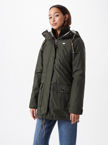 Ragwear Between-seasons coat 'Jane' in Green: front