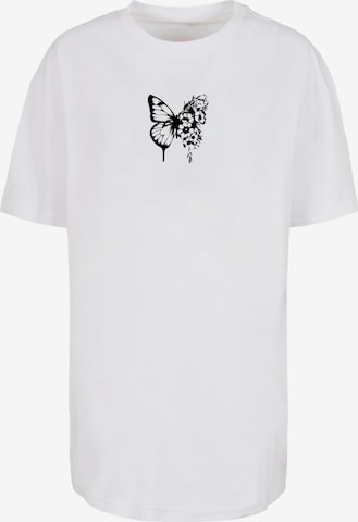 T-shirt oversize 'Flowers Bloom' Merchcode en blanc : devant