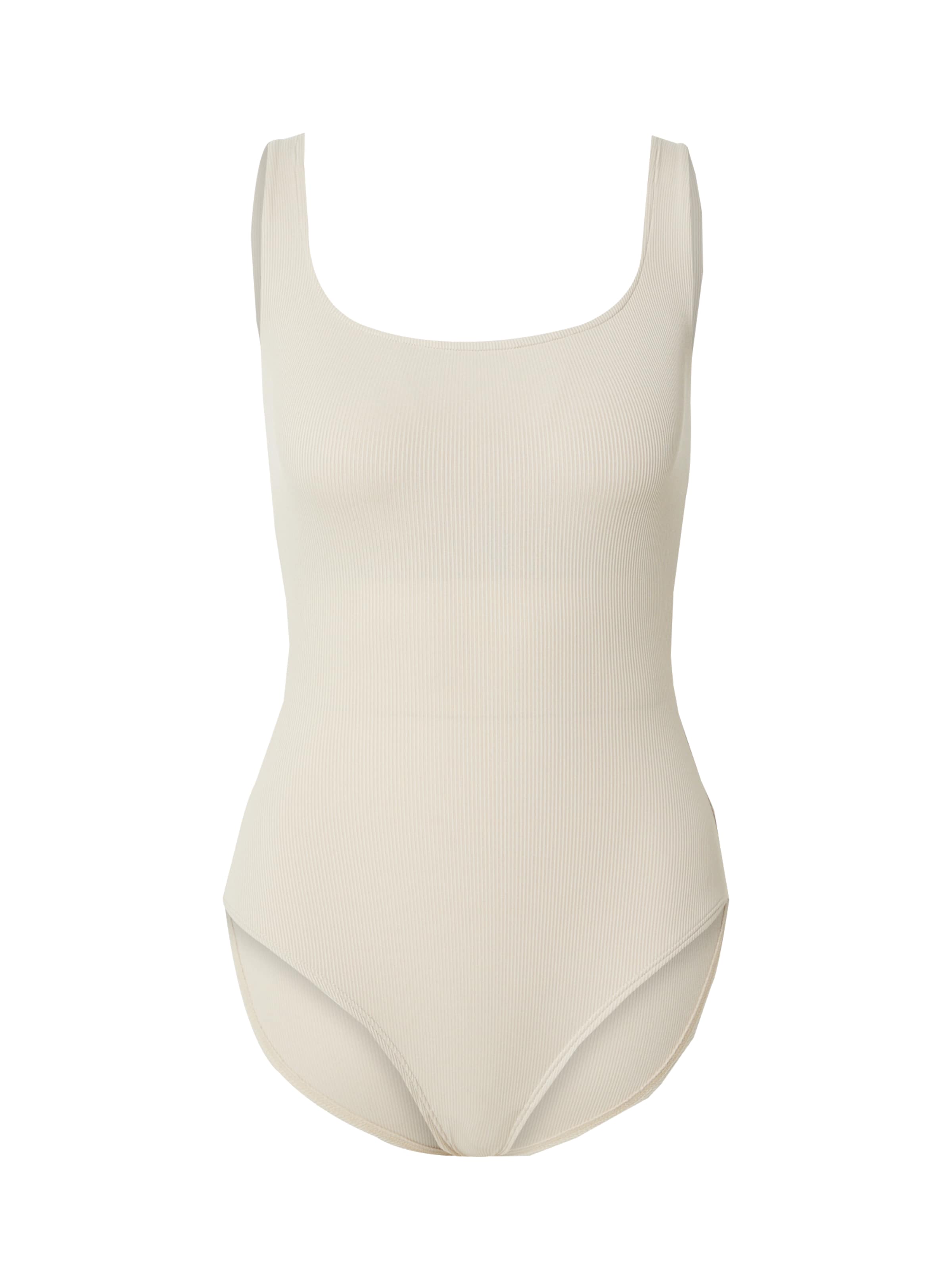 Girlfriend Collective - Body deportivo en beige: frente