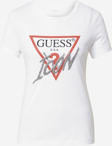 GUESS Majica | bela barva: sprednja stran