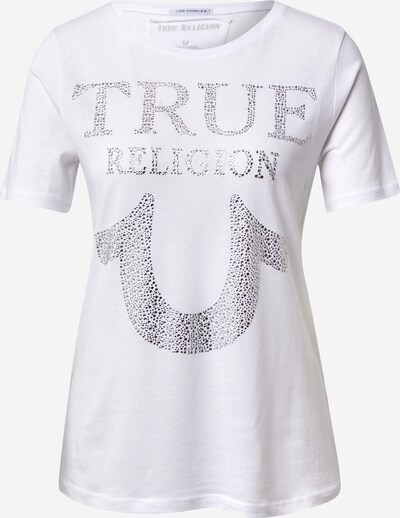 Tricou True Religion pe argintiu / alb, Vizualizare produs