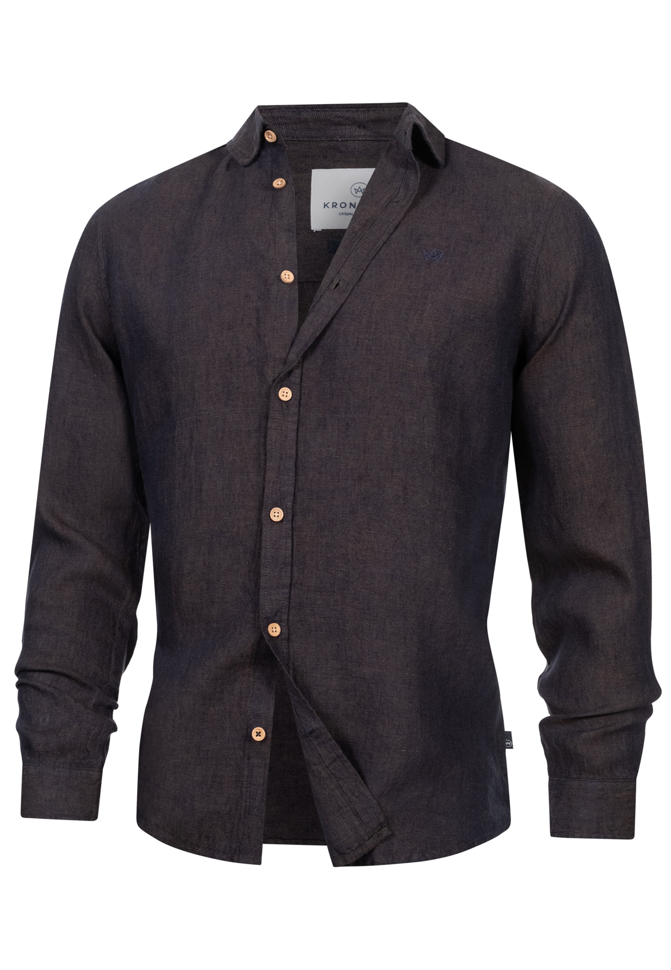 Kronstadt Overhemd 'Ayers' in Bruin: voorkant